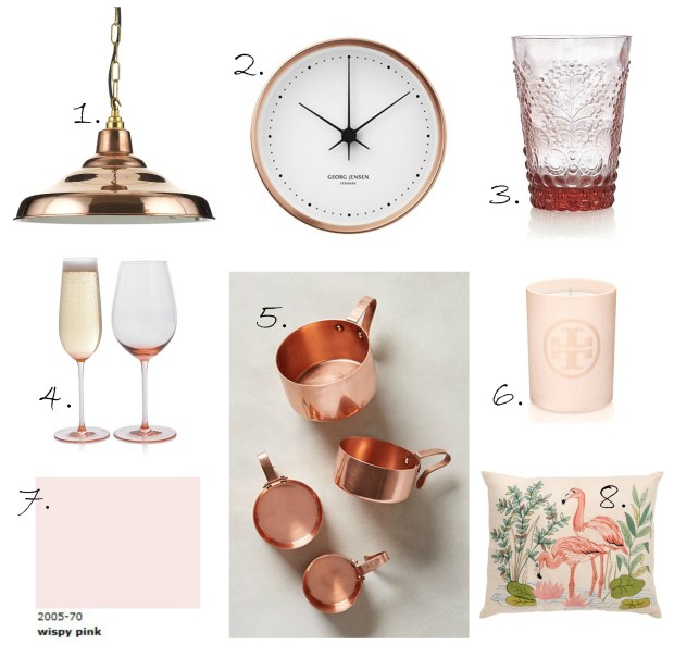 Pink and copper collage